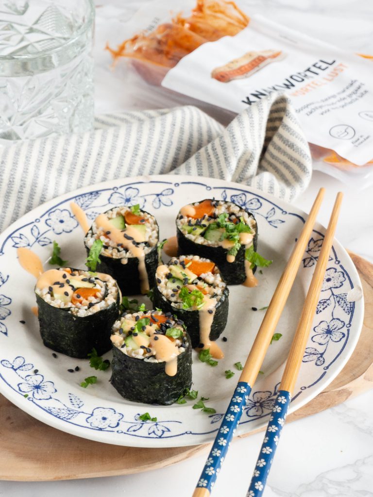 Sushi met knakwortel